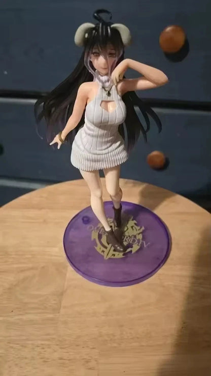 Albedo Knit Dress Succubus OVERLORD Anime Figure Model Statue PVC 8" [Boxed]