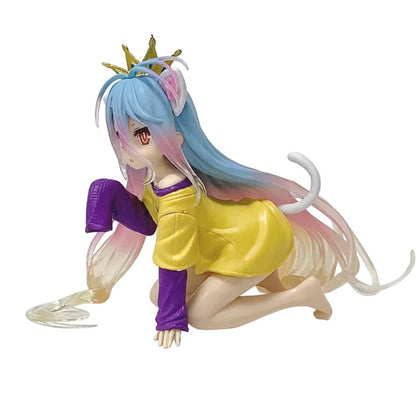 Shiro Nekomimi Pajamas No Game No Life Anime Figure Model Statue PVC 4" [Box]