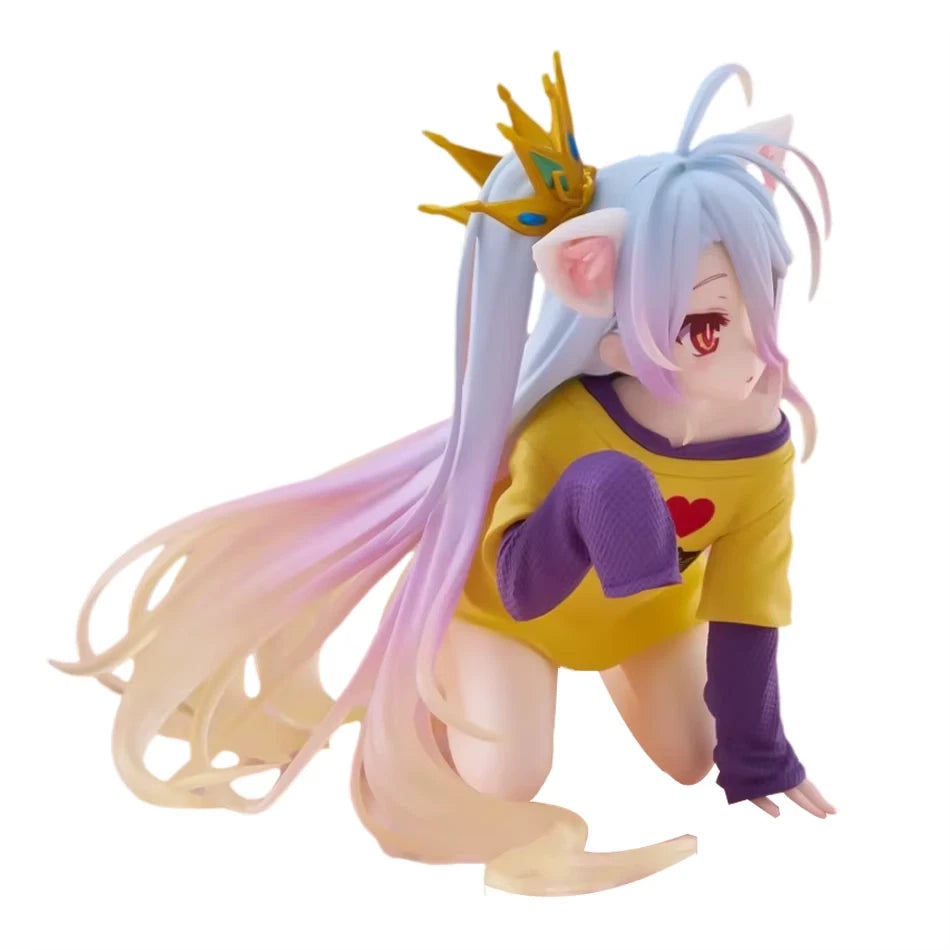 Shiro Nekomimi No Game No Life Anime Kawaii Desktop Figurine PVC 3.9" [Boxed]