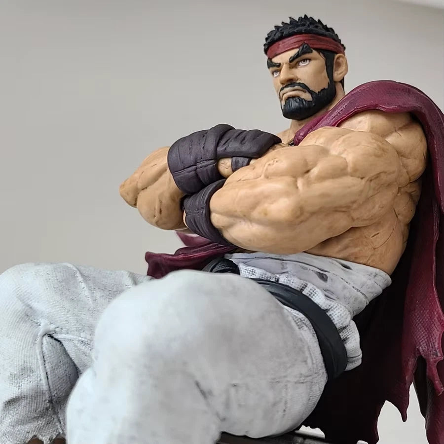 Ryu Beard Ver. Street Fighter Noodle Stopper Figure Model Statue PVC 5.5" [Boxed]