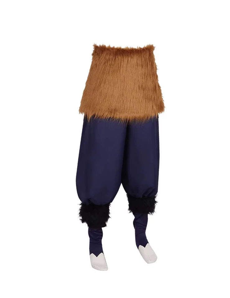 Inosuke Cosplay Demon Slayer Full Set: Ankles, Pants, Skirt, Wig, & Mask