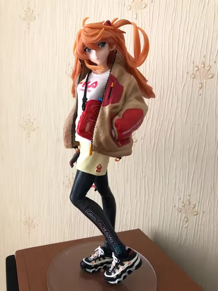 Asuka Sohryu Radio Eva Neon Genesis Evangelion Anime Figure Model PVC 9" [No Box]