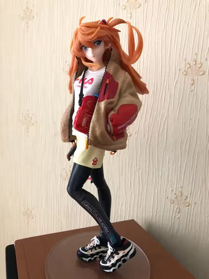 Asuka Sohryu Radio Eva Neon Genesis Evangelion Anime Figure Model PVC 9" [No Box]