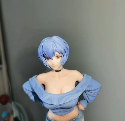 Rei Ayanami Casual Outfit Neon Genesis Evangelion Kawaii Anime Figure PVC 11.8" [Boxed]