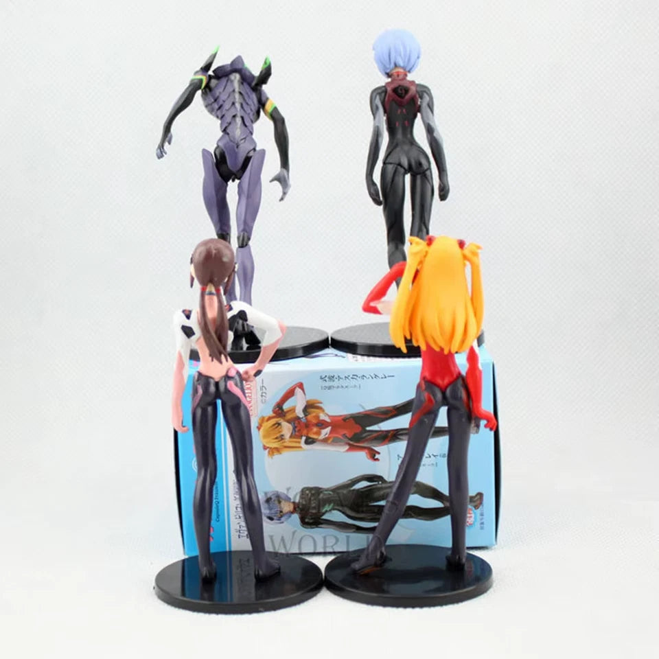 Asuka, Rei, Mari Neon Genesis Evangelion Anime Figures PVC 4" [Boxed : 4 pc set]