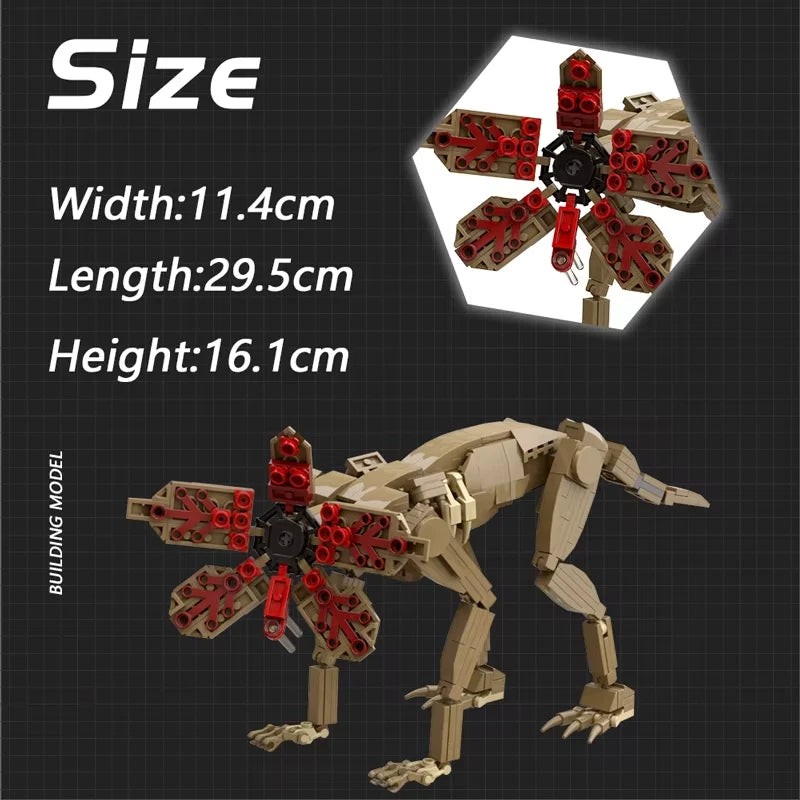 Demogorgon Stranger Things Adjustable Building Blocks 553 pcs set 12" [No Box]