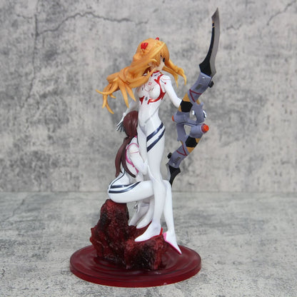 Asuka Soryu & Mari Makinami Neon Genesis Evangelion Anime Figure PVC 10.5" [Boxed]
