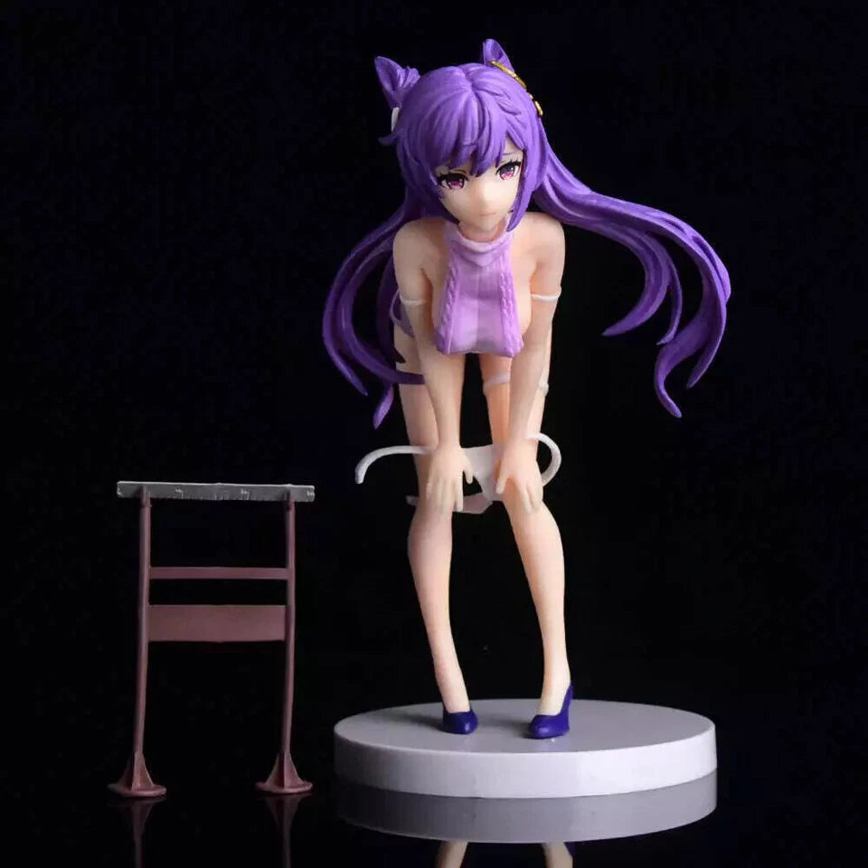 Keqing Neko Genshin Impact RPG Cast Off Anime Figure PVC 7" [No Box] *Adult Collectible*