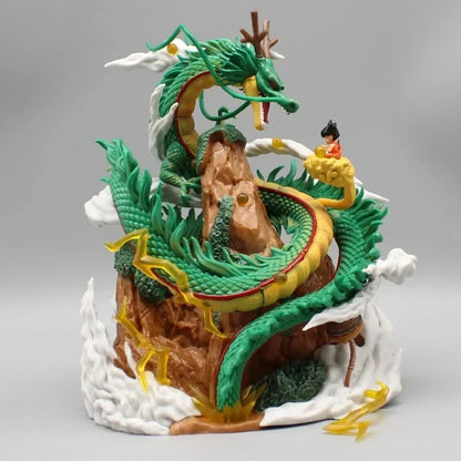 Childhood Goku & Shenron Dragon Ball Anime Figure Model Statue PVC 8.5" [No Box]