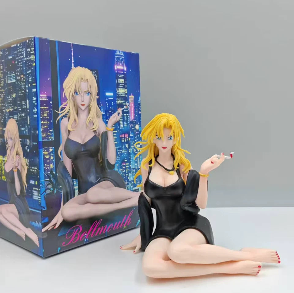 Vermouth Sitting & Smoking Detective Conan Figure Model Statue PVC 5.3" [Boxed]