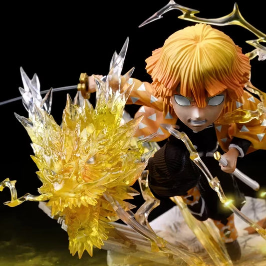 Zenitsu 7th Form Thunder Breathing Demon Slayer Chibi Anime Figurine PVC 3" [No Box]
