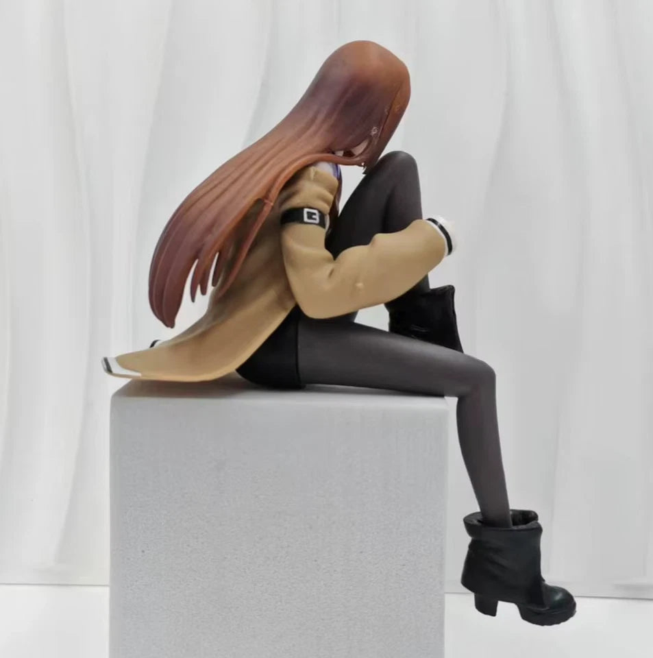 Kurisu Makise Sitting Steins;Gate Kawaii Anime Figure Model Statue PVC 6" [Boxed]