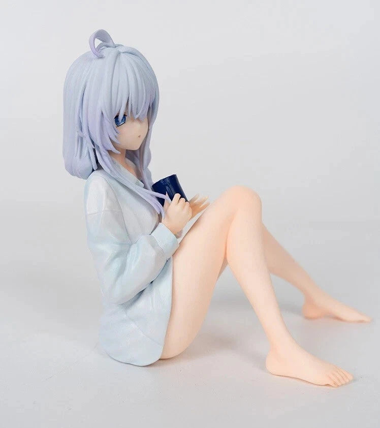 Elaina Pajamas Wandering Witch Anime Kawaii Desktop Figure PVC 4.3" [No Box] *Adult Collectible*