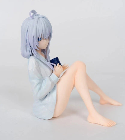 Elaina Pajamas Wandering Witch Anime Kawaii Desktop Figure PVC 4.3" [No Box] *Adult Collectible*