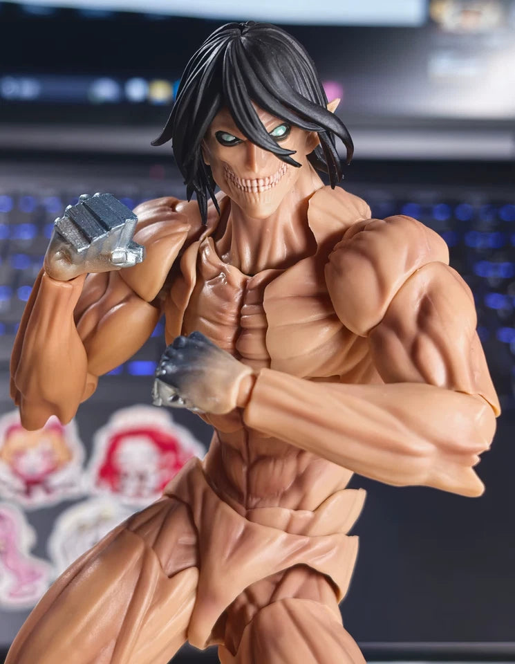 Eren Attack on Titan Form AoT Adjustable Action Anime Figure PVC 5.9 in [Boxed]