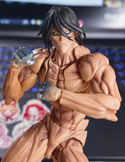 Eren Attack on Titan Form AoT Adjustable Action Anime Figure PVC 5.9 in [Boxed]