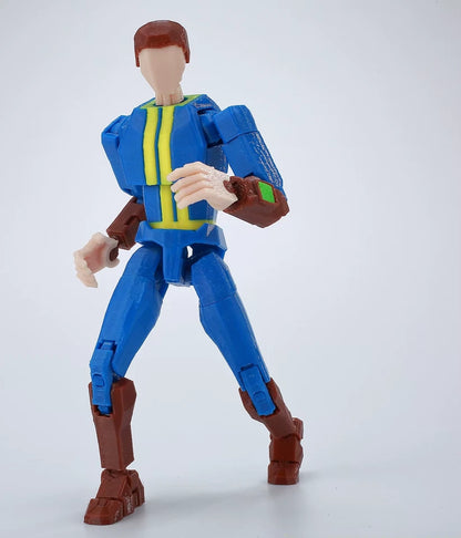 Nate Blue Jumpsuit Fallout RPG Adjustable Gaming Action Figure PVC 5.5" [No Box]