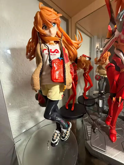 Asuka Sohryu Radio Eva Neon Genesis Evangelion Anime Figure Model PVC 9" [No Box]