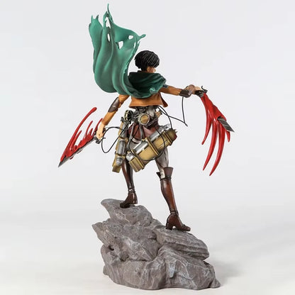 Levi Ackerman Battle Damage Ver. Attack on Titan AoT Anime Figure PVC 13.7" [Boxed]
