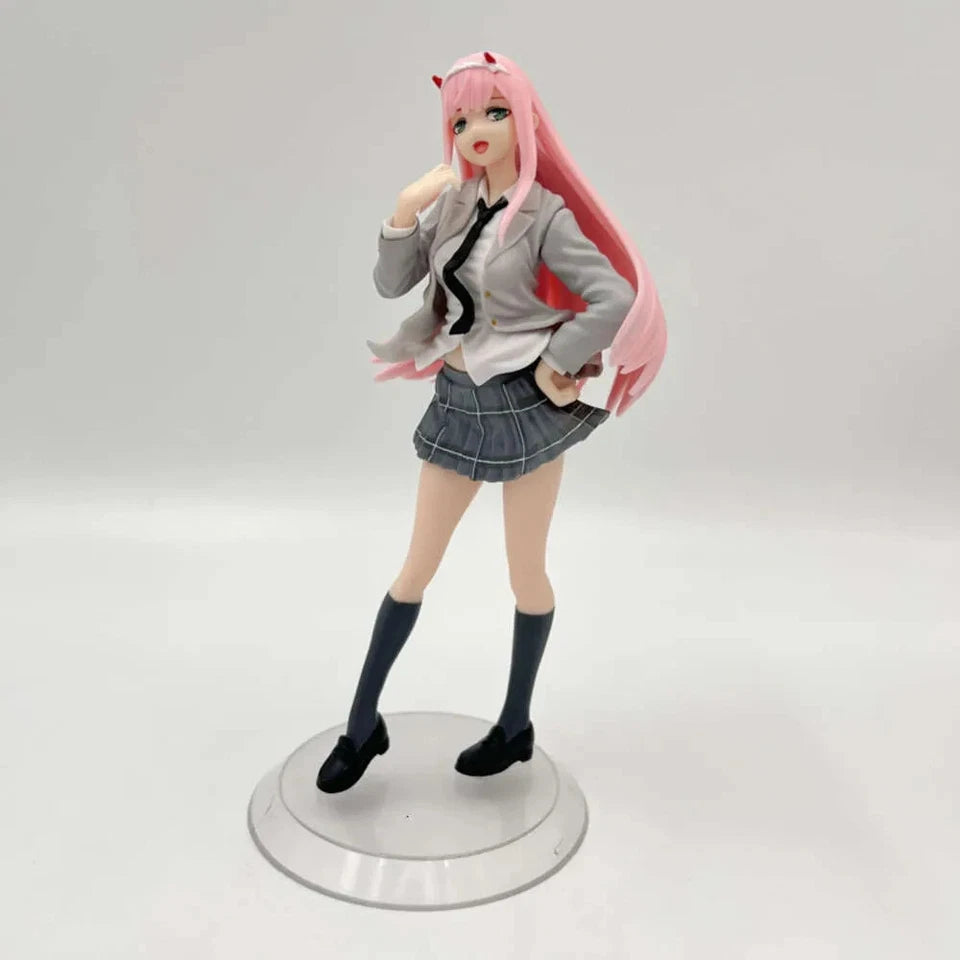 Zero Two Student Outfit Darling in the Franxx Premium Anime Figure PVC 6" [No Box]