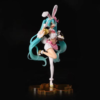 Hatsune Miku Easter Bunny Project DIVA Vocaloid Anime Figure PVC 9" [No Box]