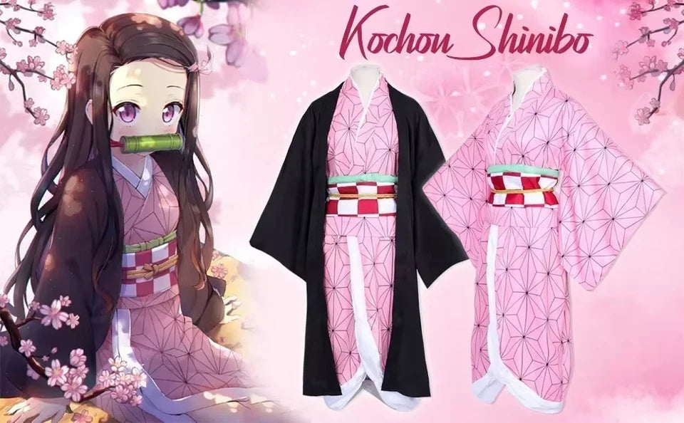 Nezuko Kamado Cosplay Demon Slayer Full Set: All items in picture are included