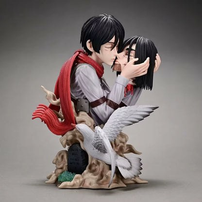 Mikasa Kissing Eren's Head Attack on Titan AoT Top-Rated Anime Figure PVC 8.6" [Boxed]