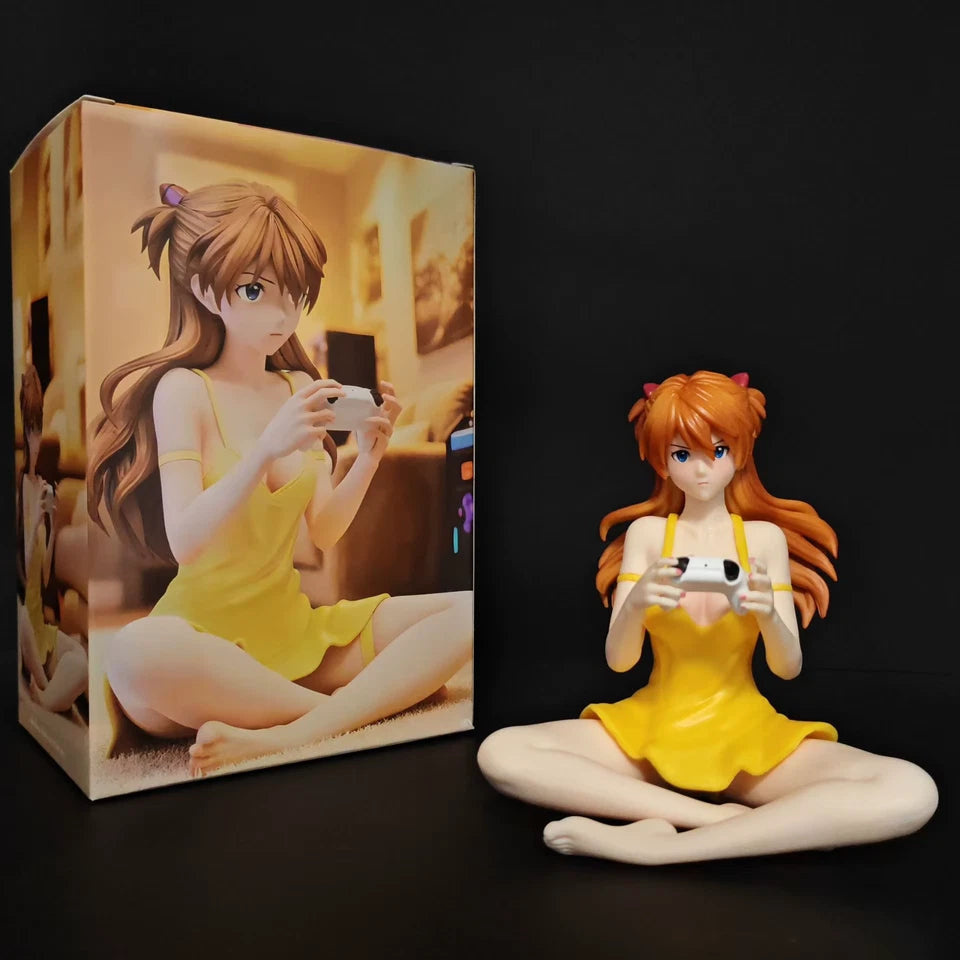 Asuka Sohryu Game Console Neon Genesis Evangelion Anime Figure PVC 4.3" [Boxed]