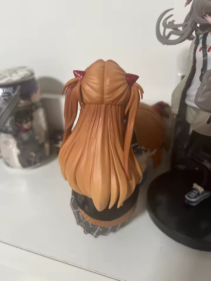Asuka Squatting Neon Genesis Evangelion Anime Kawaii Figure PVC 5.2 in [Boxed]
