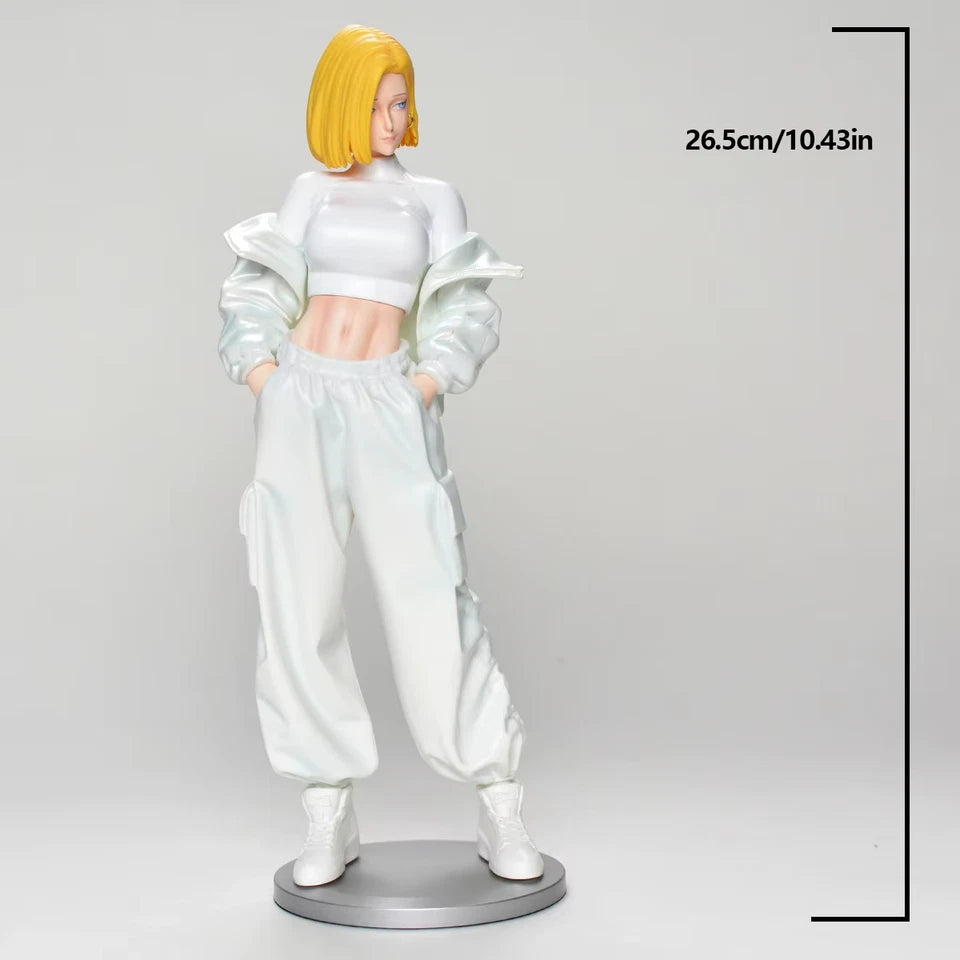 Android 18 Streetwear Style Dragon Ball Z Anime Cute Figure PVC 9" [Boxed]