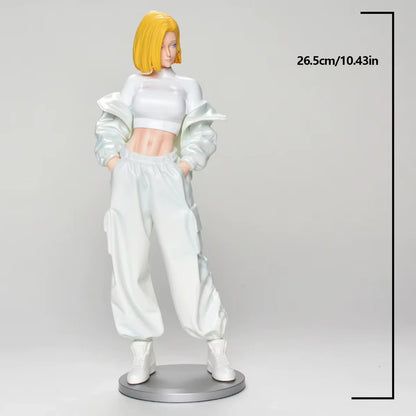 Android 18 Streetwear Style Dragon Ball Z Anime Cute Figure PVC 9" [Boxed]
