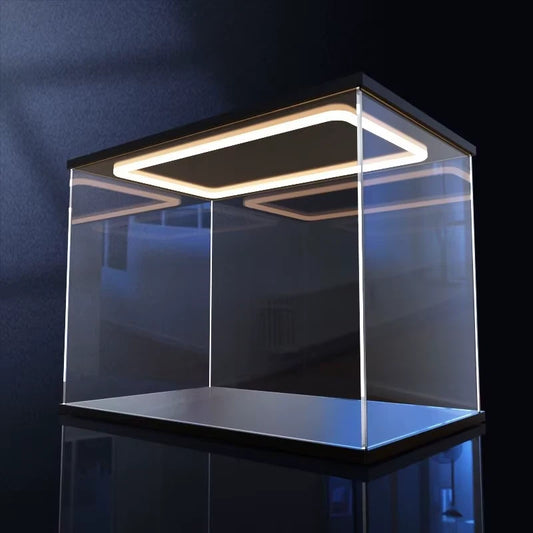 LED Acrylic Display Case Box Openable Door Light Up