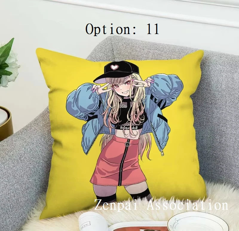 Marin My Dress-Up Anime Kawaii Soft Pillow Cushion Cover 1.5 x 1.5 ft