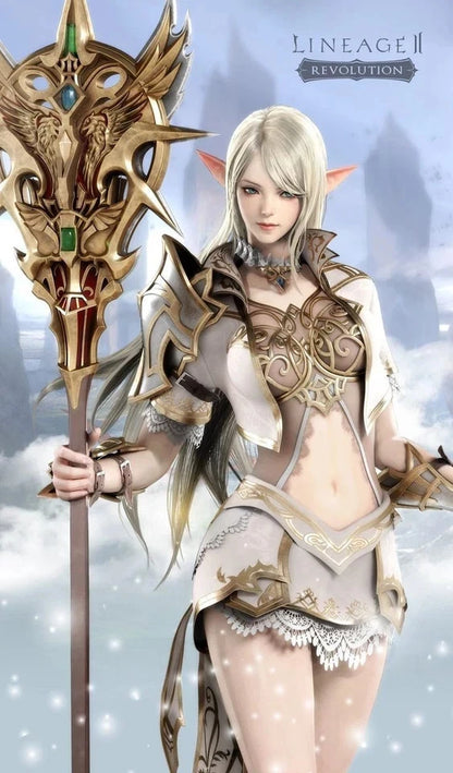 Elf Mage Lineage 2 RPG Collectible Fan-Favorite Figure PVC 9.4" [Boxed]