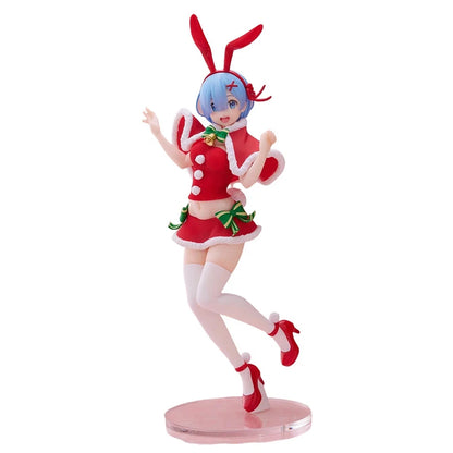 Rem Christmas Bunny Re: Zero Anime Holiday Edition Kawaii Figure PVC 8" [No Box]