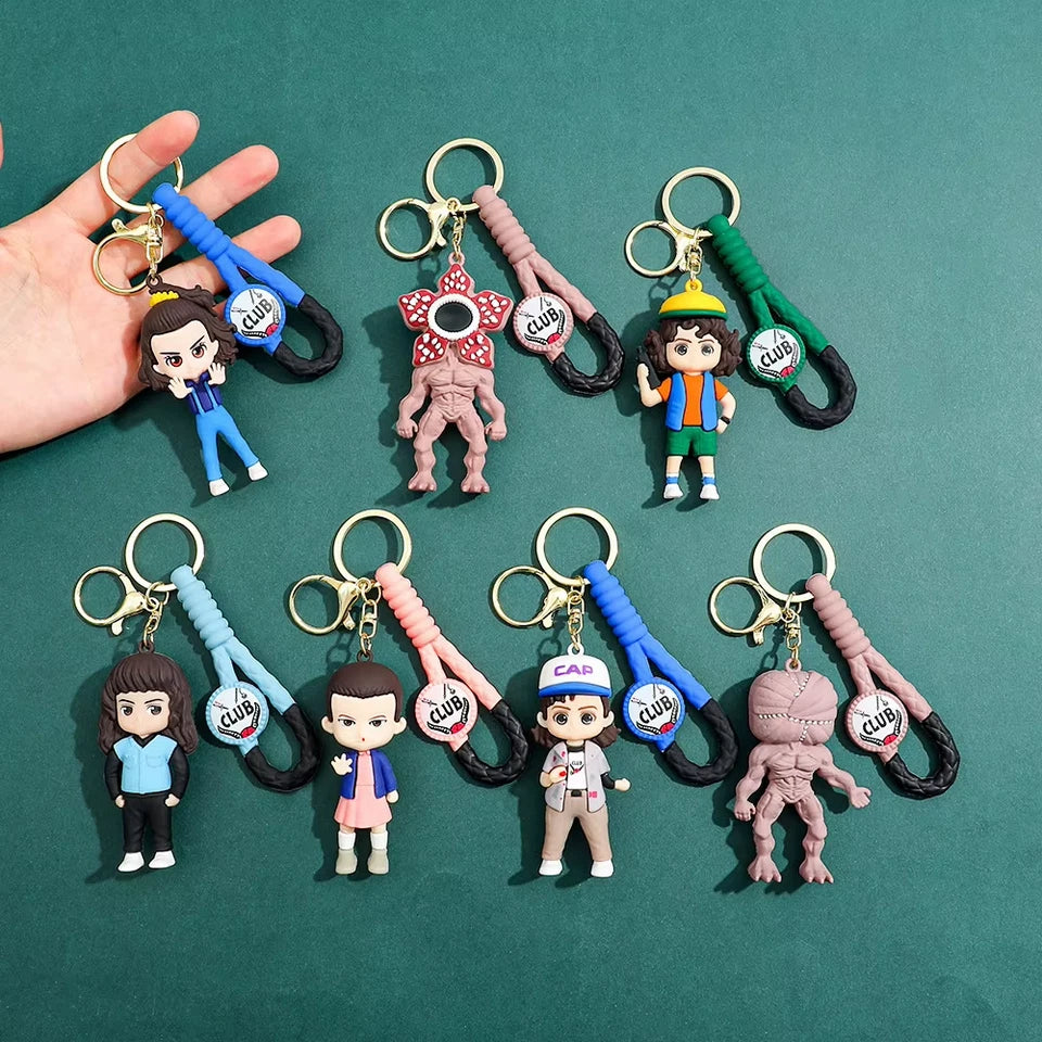 Stranger Things Collectibles Demogorgon, Eleven, Eddie Munson, Keychains PVC 3"