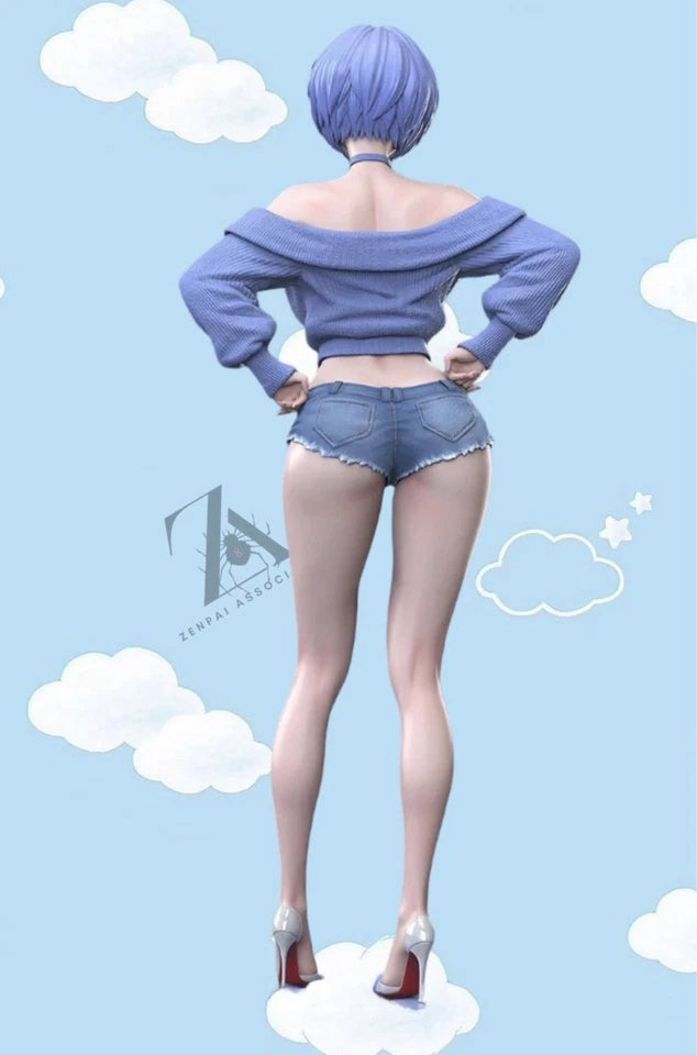 Rei Ayanami Casual Outfit Neon Genesis Evangelion Kawaii Anime Figure PVC 11.8" [Boxed]