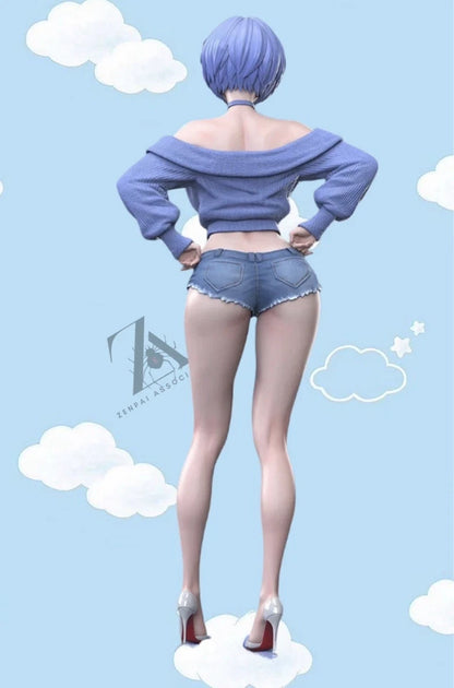 Rei Ayanami Casual Outfit Neon Genesis Evangelion Kawaii Anime Figure PVC 11.8" [Boxed]