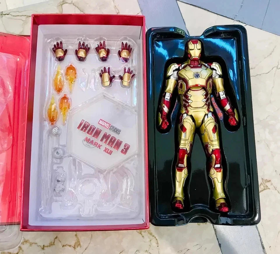 Iron Man Mark 42 Marvel Adjustable Classic Action Figure Model PVC 6" [Boxed]
