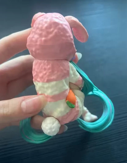 Hatsune Miku Rabbit Ear Hoodie Project DIVA Vocaloid Kawaii Figure 6" [Boxed]