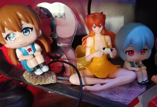 Asuka Sohryu Game Console Neon Genesis Evangelion Anime Figure PVC 4.3" [Boxed]