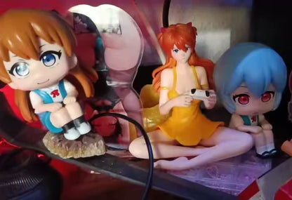 Asuka Sohryu Game Console Neon Genesis Evangelion Anime Figure PVC 4.3" [Boxed]