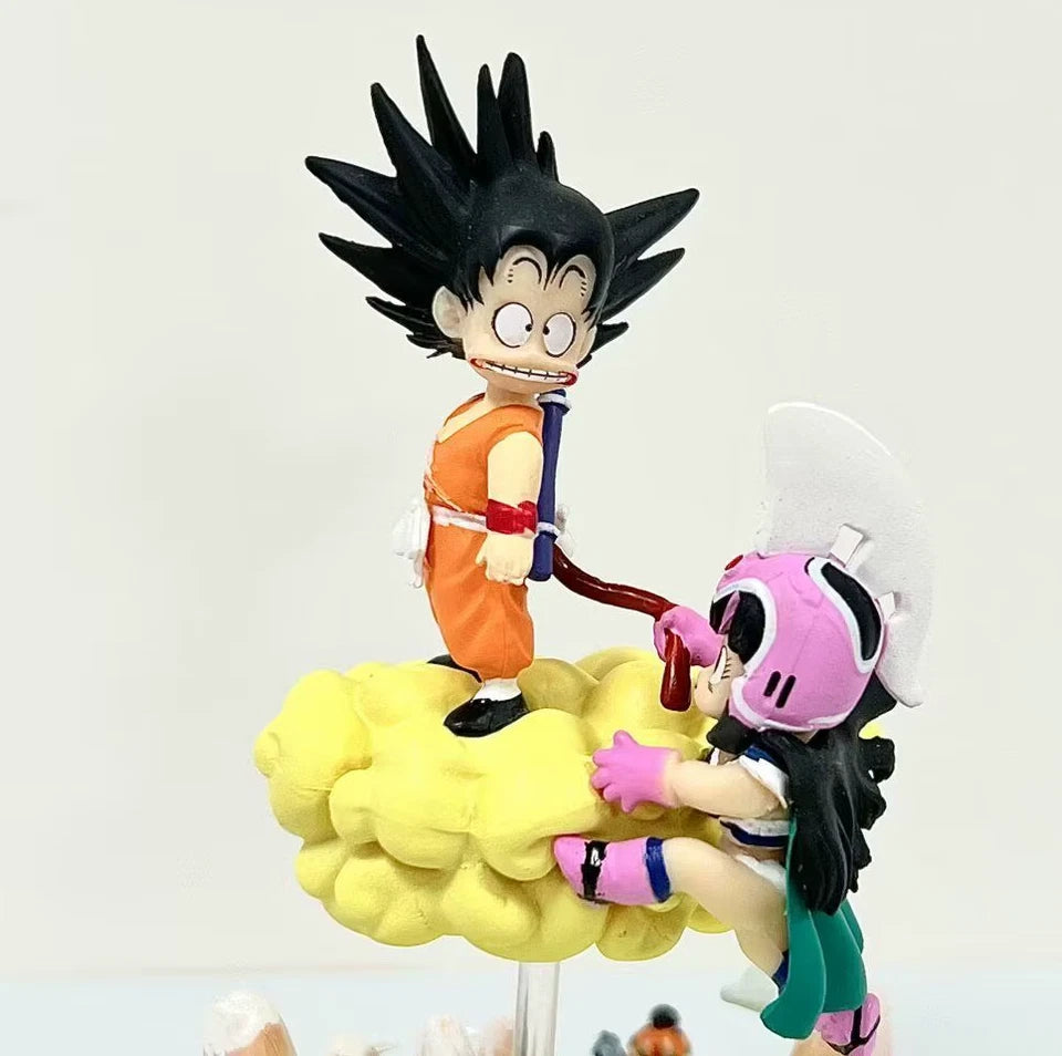 Childhood Goku & Chi-Chi Dragon Ball Anime Figure Model Statue PVC 5.5" [Boxed]