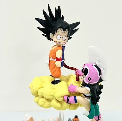 Childhood Goku & Chi-Chi Dragon Ball Anime Figure Model Statue PVC 5.5" [Boxed]