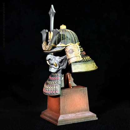 Samurai Oni Mask Collectible Desktop Ornament Décor  PVC 5" [No Box]
