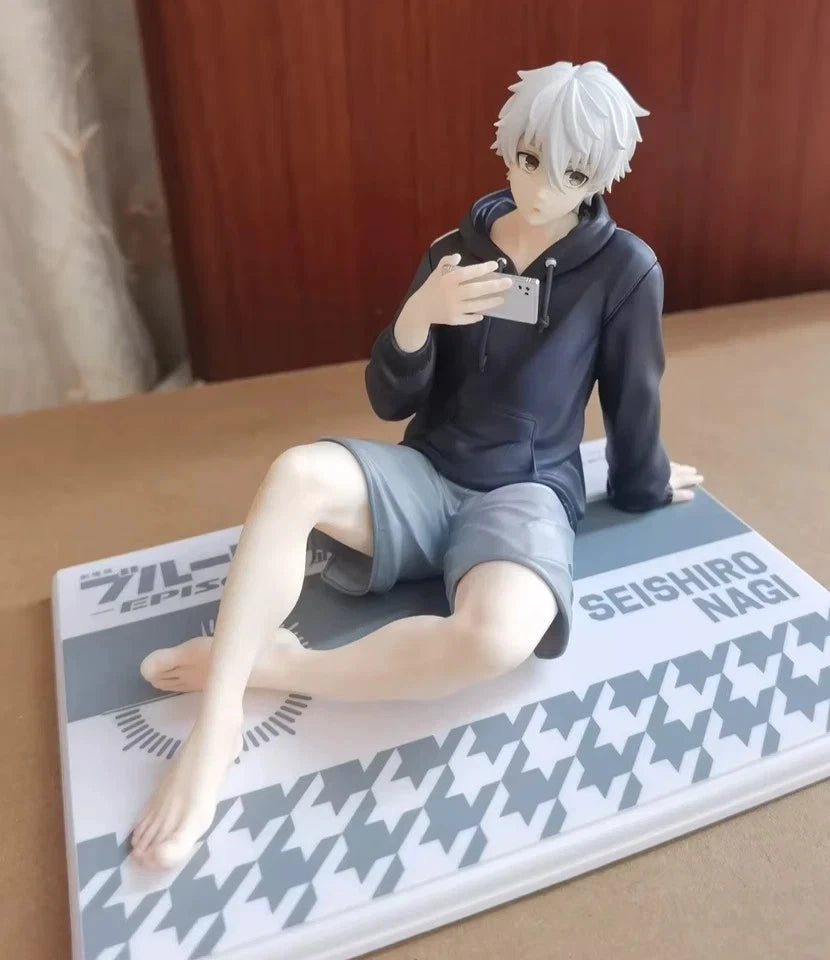 Nagi Seishiro Hoodie Blue Lock Desktop Anime Figure Model Statue PVC 3" [Boxed]