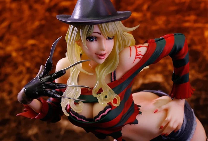 Female Freddy Krueger Collectible Scary Parody Horror Figure PVC 7" [Boxed] *Adult Collectible*