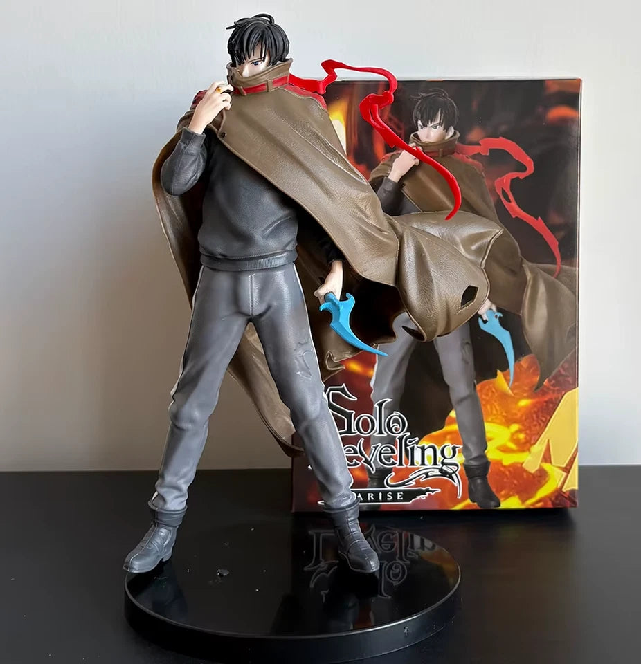 Sung Jin-woo Casual Cloak Solo Leveling Anime Figure Model Statue PVC 7" [Boxed]