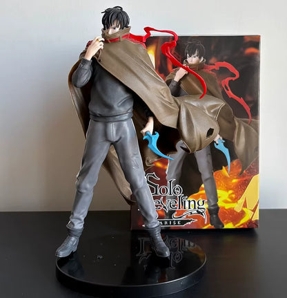 Sung Jin-woo Casual Cloak Solo Leveling Anime Figure Model Statue PVC 7" [Boxed]