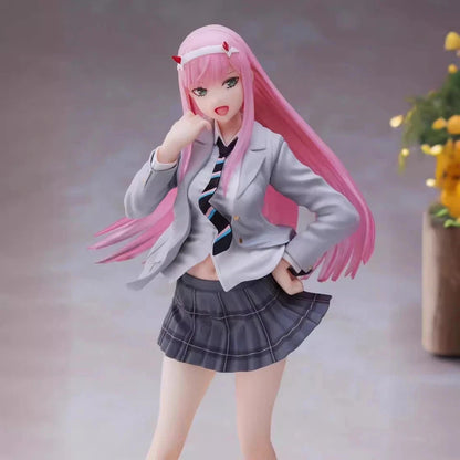 Zero Two Student Outfit Darling in the Franxx Premium Anime Figure PVC 6" [No Box]